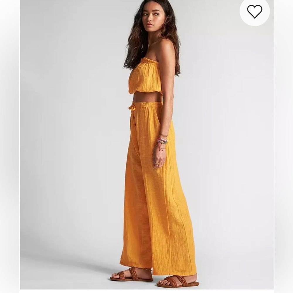 BILLABONG X SINCERELY‎ JULES Bring On Wide Leg Pants & top Cotton Mango Size M - Picture 2 of 16